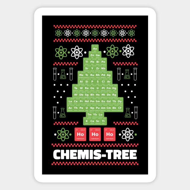 Chemis-Tree // Funny Chemistry Christmas Tree Sticker by SLAG_Creative